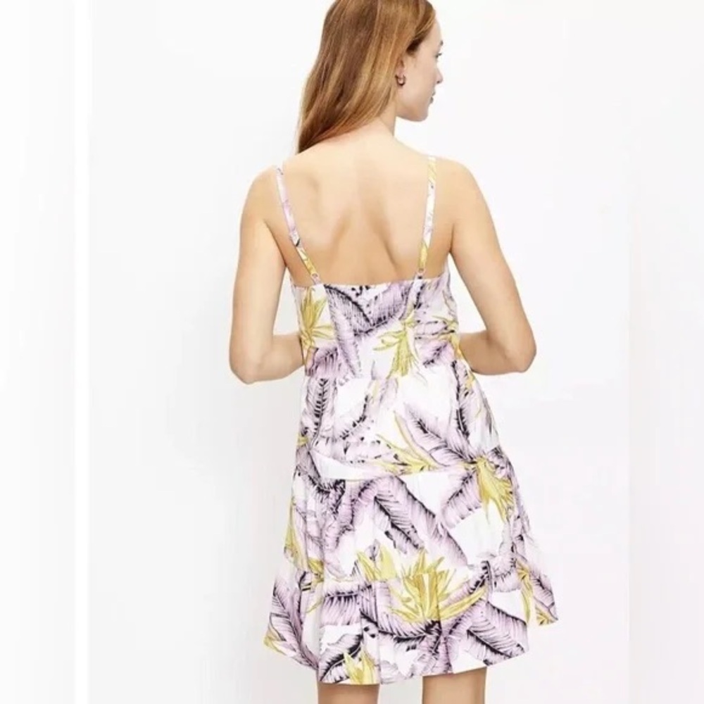 LOFT | Paradise Tiered Mini Dress Size 14 Whisper White - Picture 5 of 7